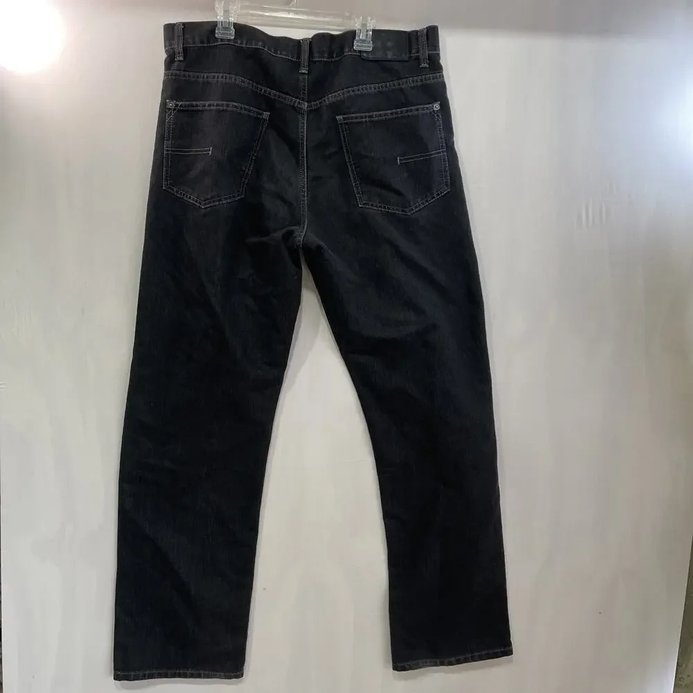 CALVIN KLEIN Men’s EASY FIT BLACK JEANS Size 34x32 Baggy Wide Leg
